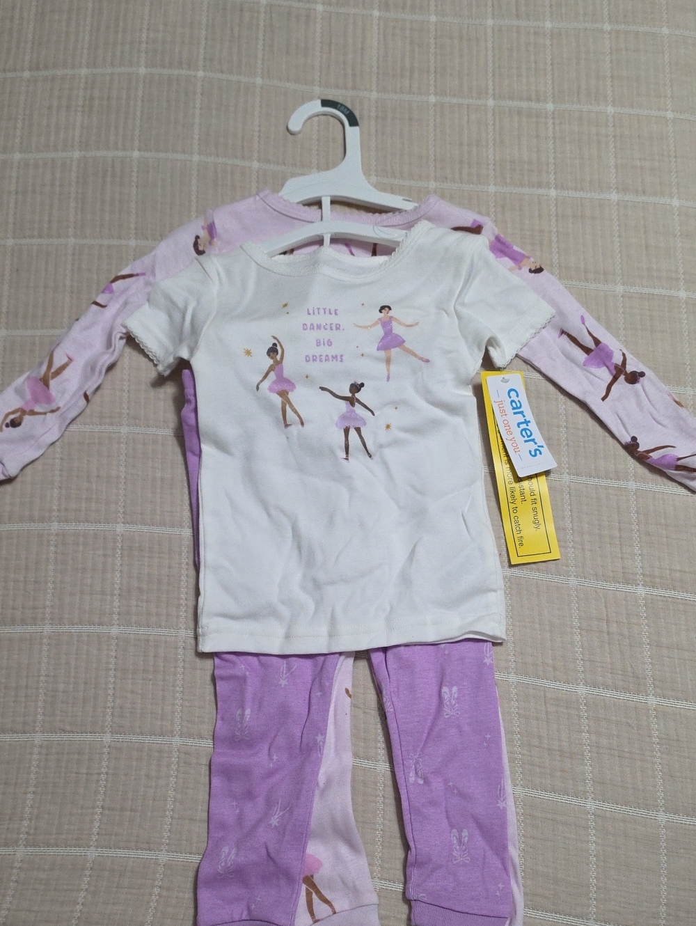 Carter's Lavender and White Ballerina Pajama Costume Set